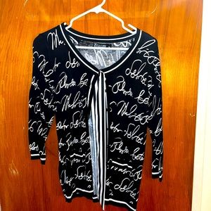 NWOT NY&Co Script Cardigan
